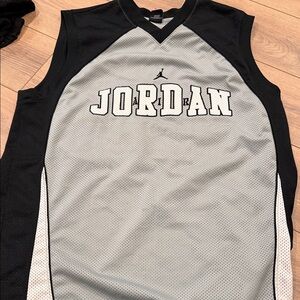 Jordan Black and Gray Athletic Jersey